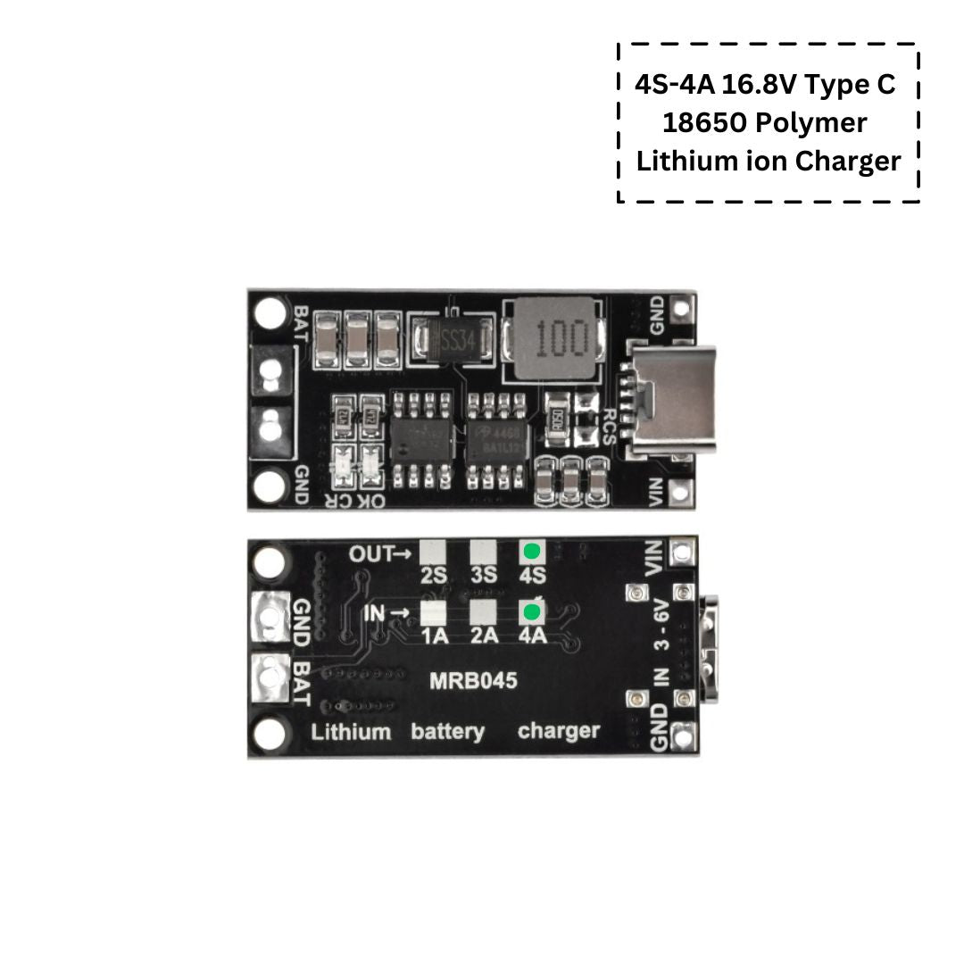[Black-Premium] Type-C 18650 Polymer Lithium-ion Charger to Booster Module