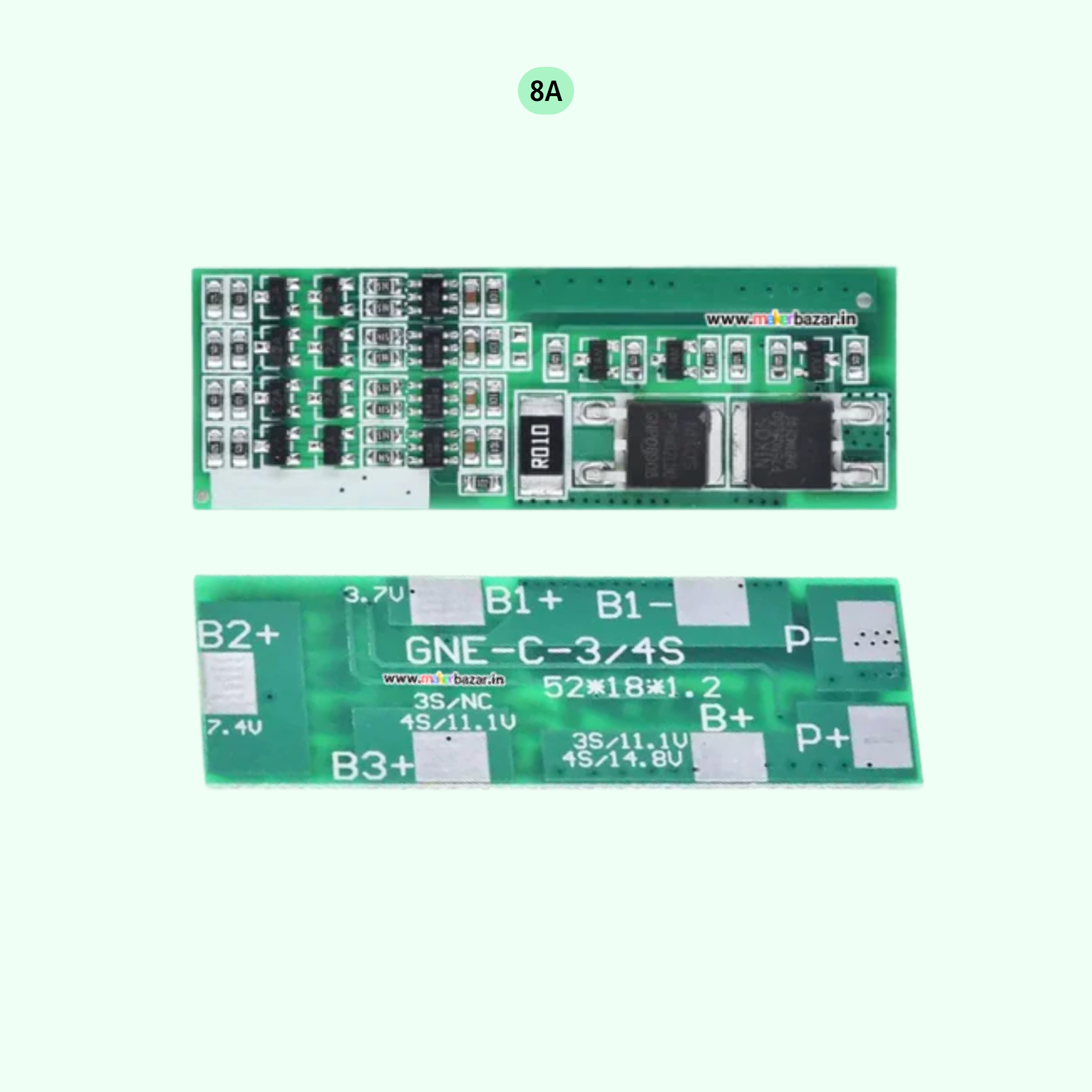 4S 18650 Lithium Battery Protection Board [Green]