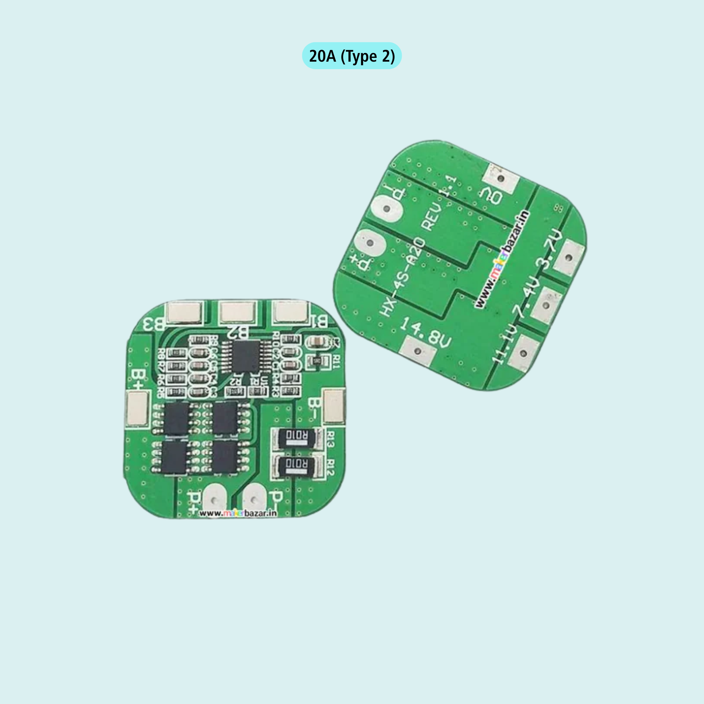 4S 18650 Lithium Battery Protection Board [Green]