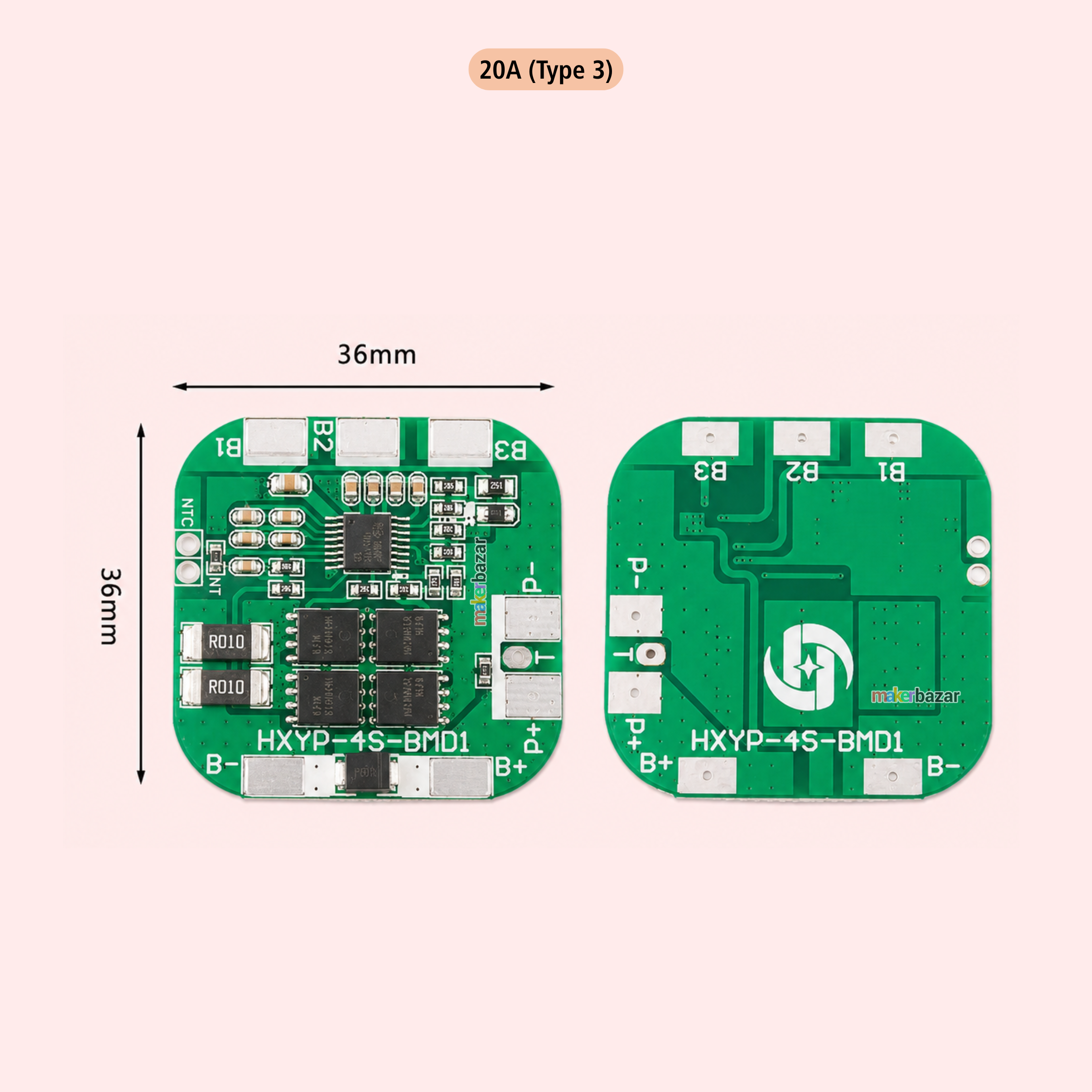 4S 18650 Lithium Battery Protection Board [Green]