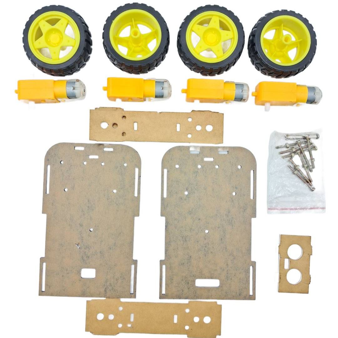 Robust Chassis Buy 4WD Chassis Robot Platform for Beginners | Makerbazar