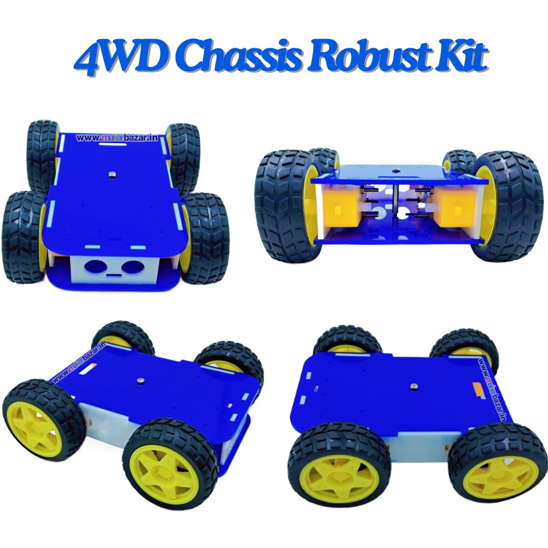 Buy 4WD Chassis Robot Platform for Beginners | Makerbazar