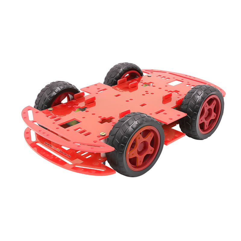 [Coloured] 4WD Smart Robotic Car Four Wheel Drive Kit with Acrylic Chassis