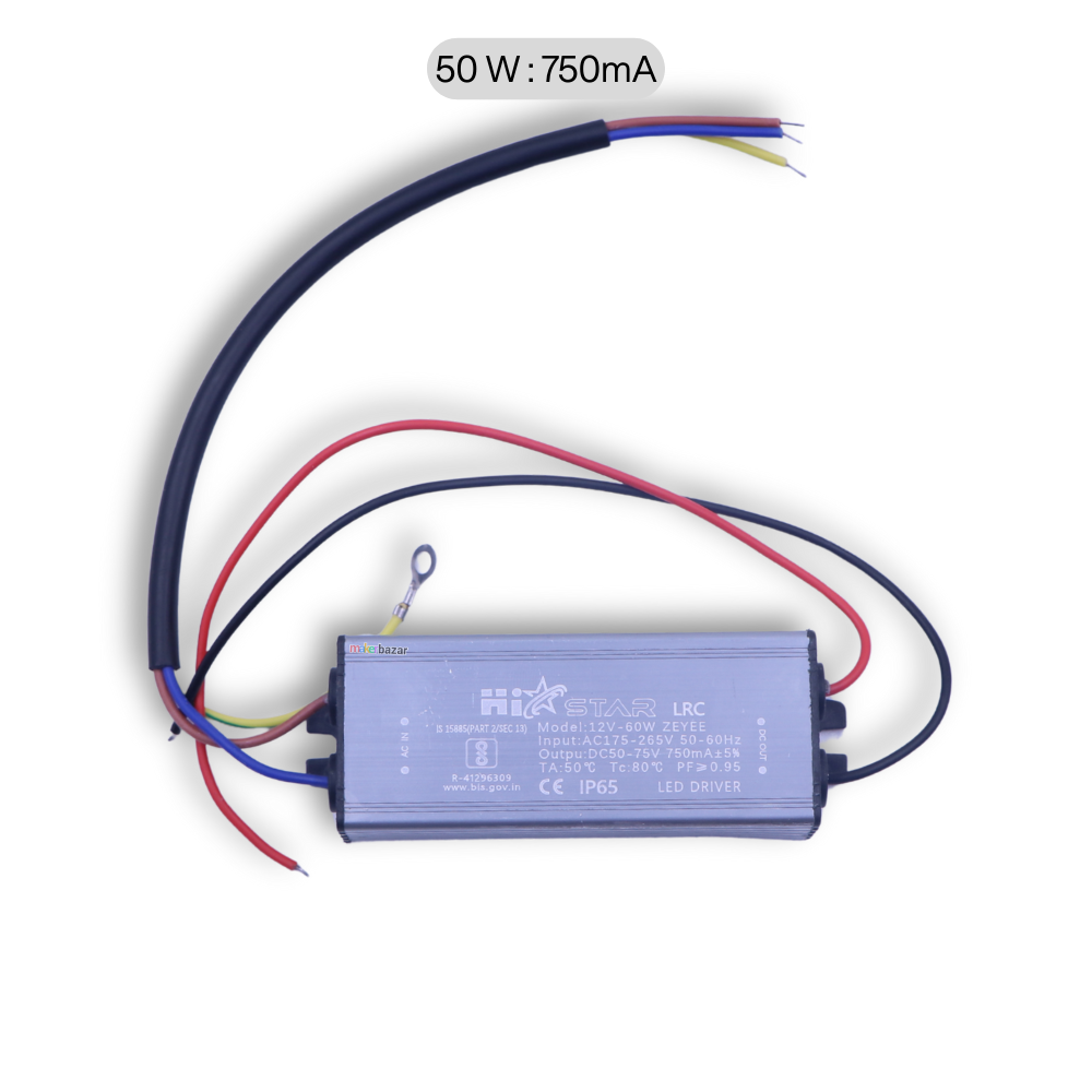 Light Driver Module 50W LED Driver – 1500mA (24–40V), 300mA (100–175V), 750mA (50–75V ...
