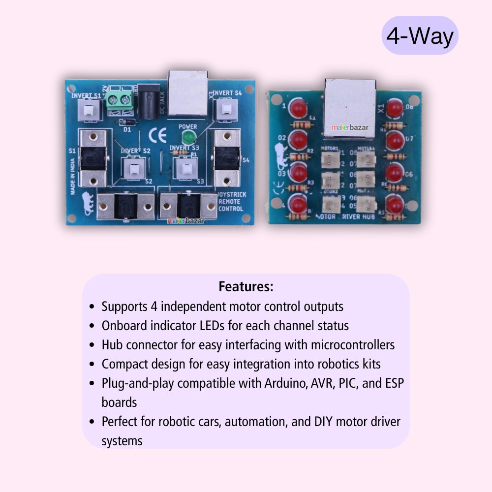 RC Joystick Module With Motor Driver Hub [Combo]