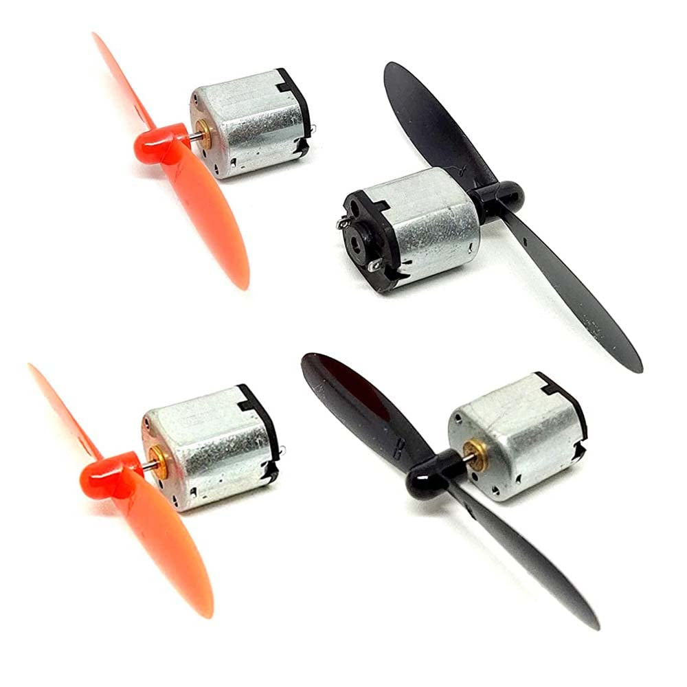 4pcs Mini Drone Motors N20 with 2-Blade Propellor Fan