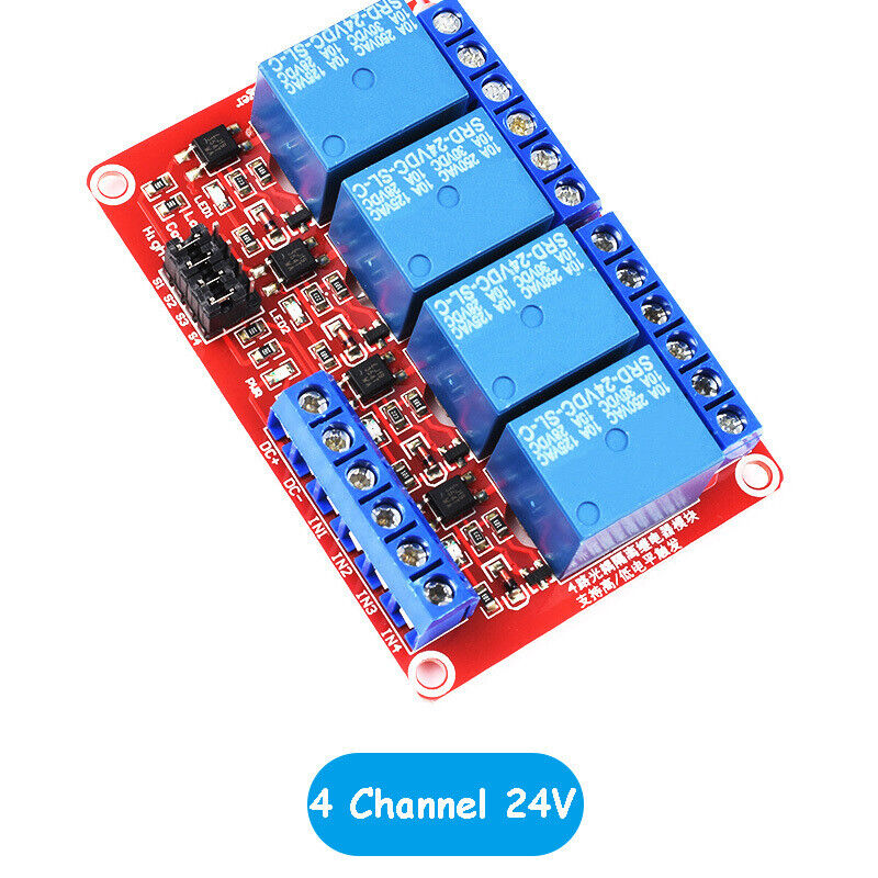 Red Relay Module Top Red Relay Board Module with High/Low Level Trigger Optocoupler
