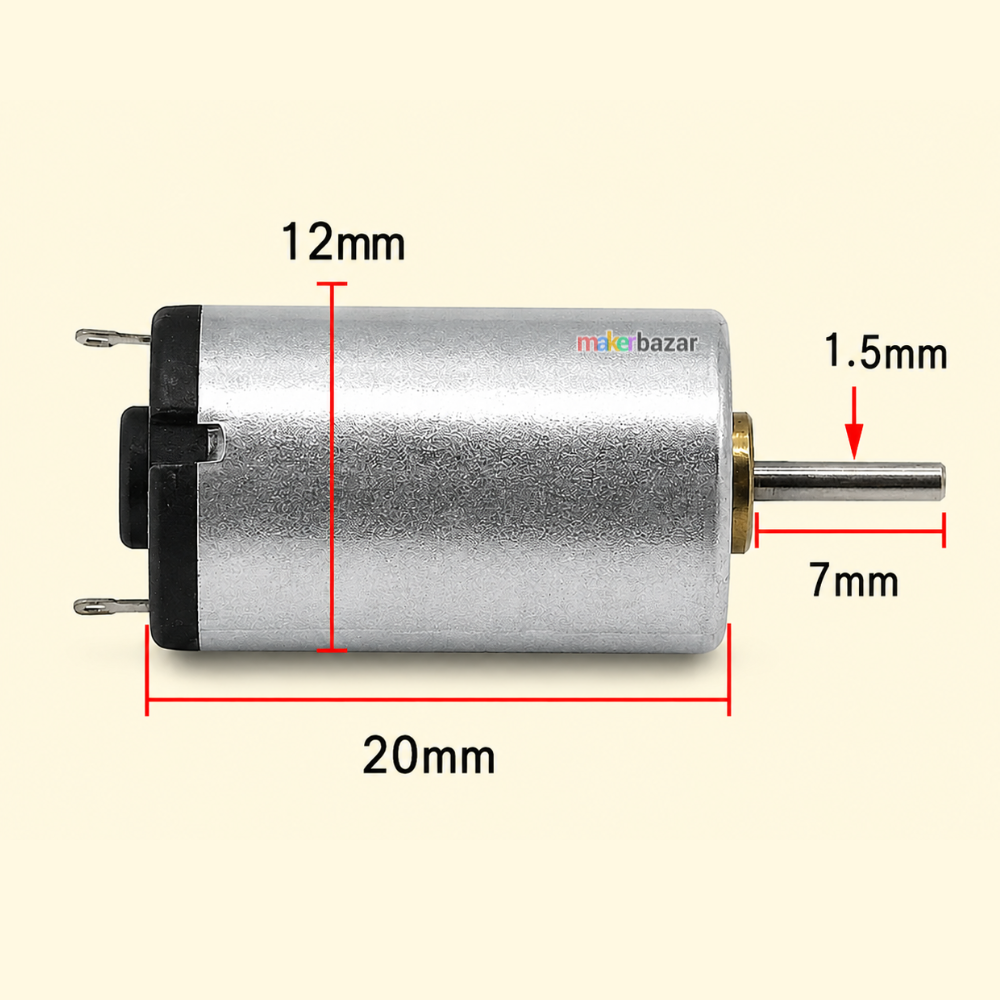 4pcs Mini 1220 Silent Motor with 2-Blade Propellor Fan for DIY Science Projects