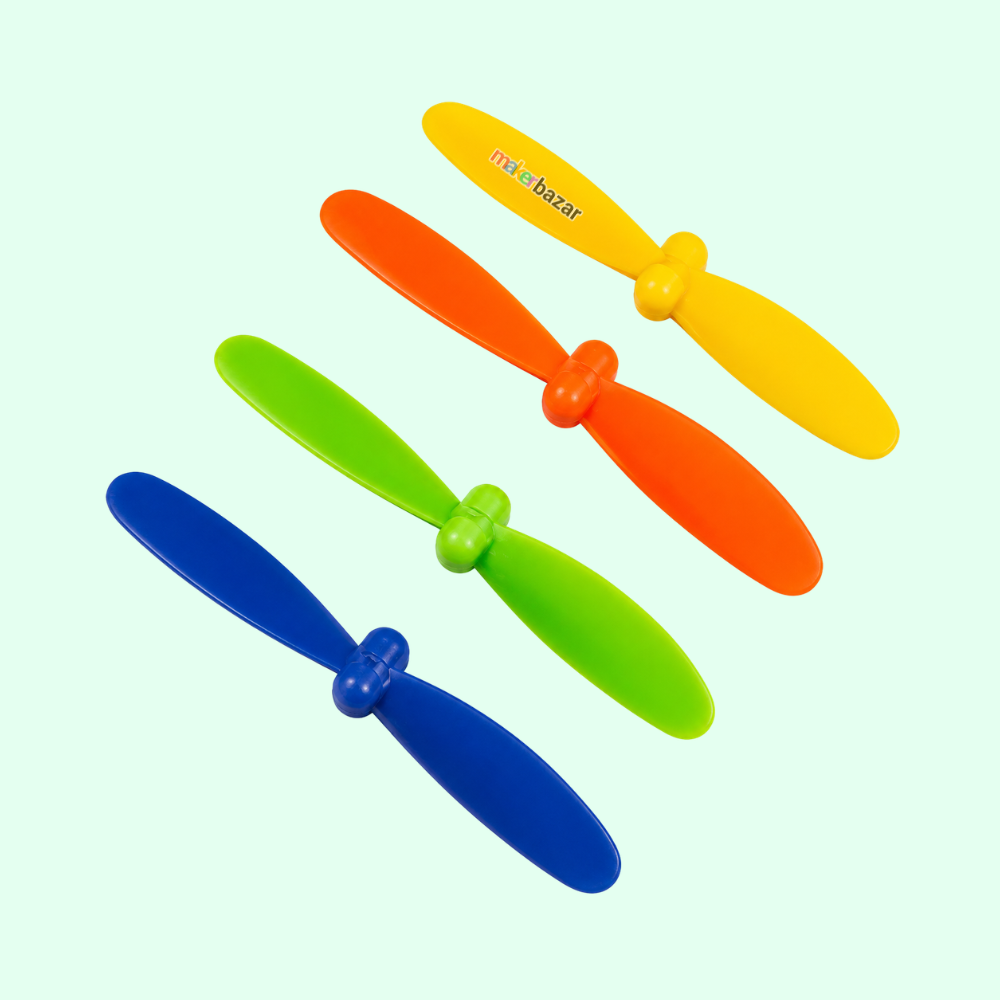 4pcs Mini N20 Silent Motor with 2-Blade Propellor Fan for DIY Science Projects