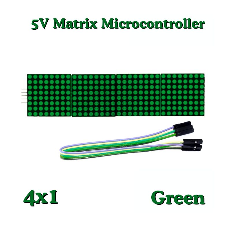 MAX7219 Dot Matrix Display Module 4-in-1 Kit (Red, Yellow, Blue, Green) For Arduino/RPi