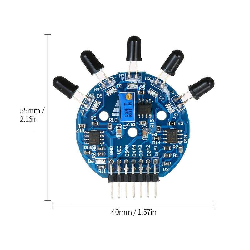 Fire Sensor Module Componments 5-Channel Flame Sensor Module