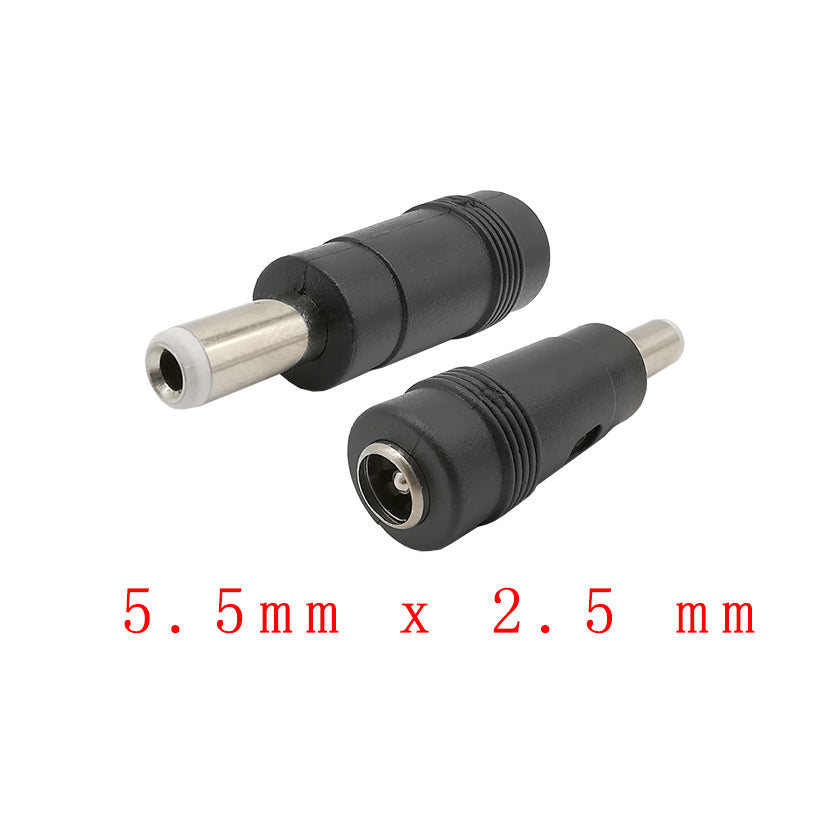 5.5×2.1mm Female DC Socket Converter to Other-Size Male Jack Connector