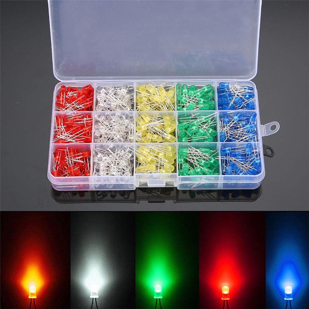 Bright DIP LED Round Top Diffused Type Assortment Kit Box