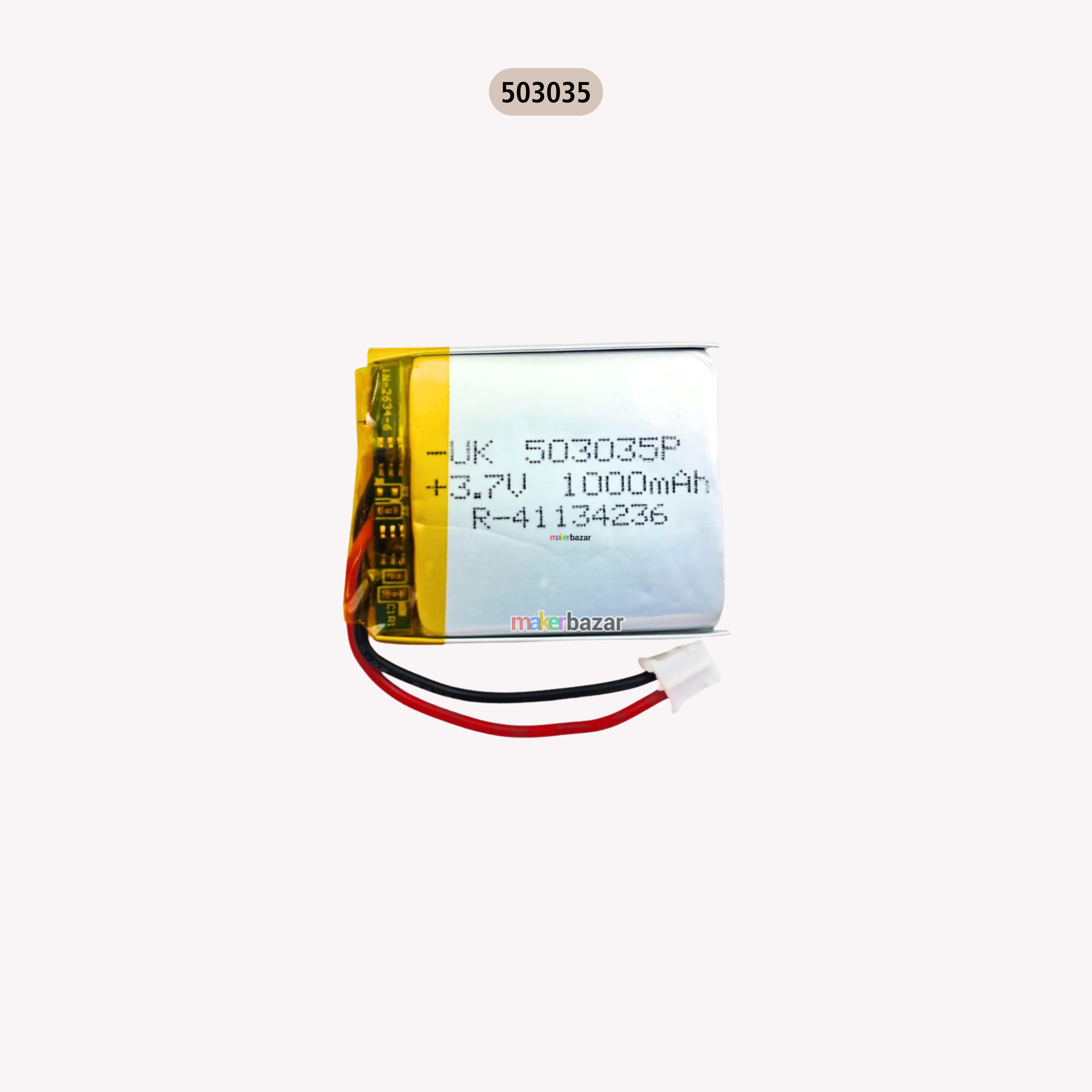 Generic: 3.7V 1000mAh Lithium Polymer Battery Single Cell