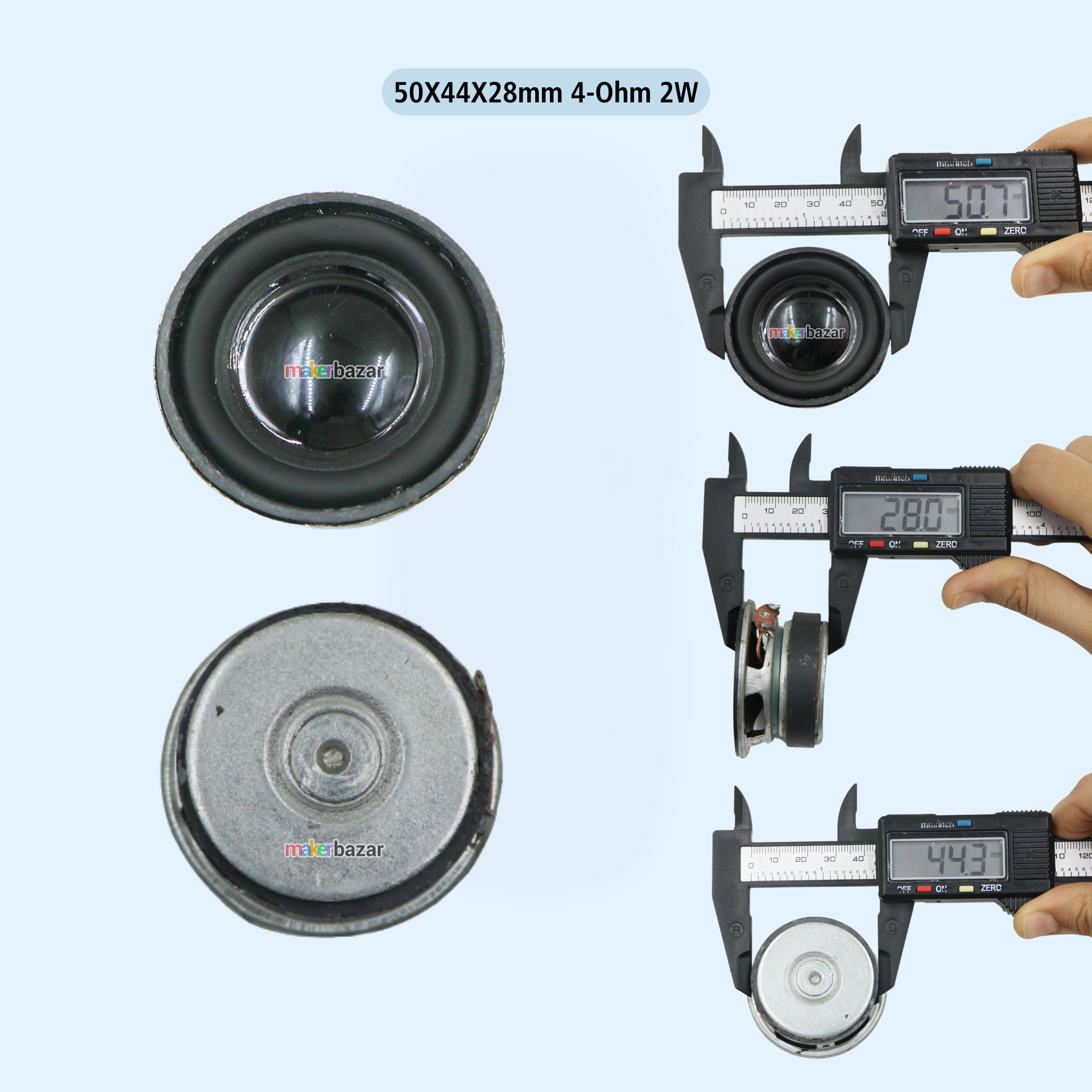 2Inch Mini External Magnet Speakers Metal Body [without Frame]