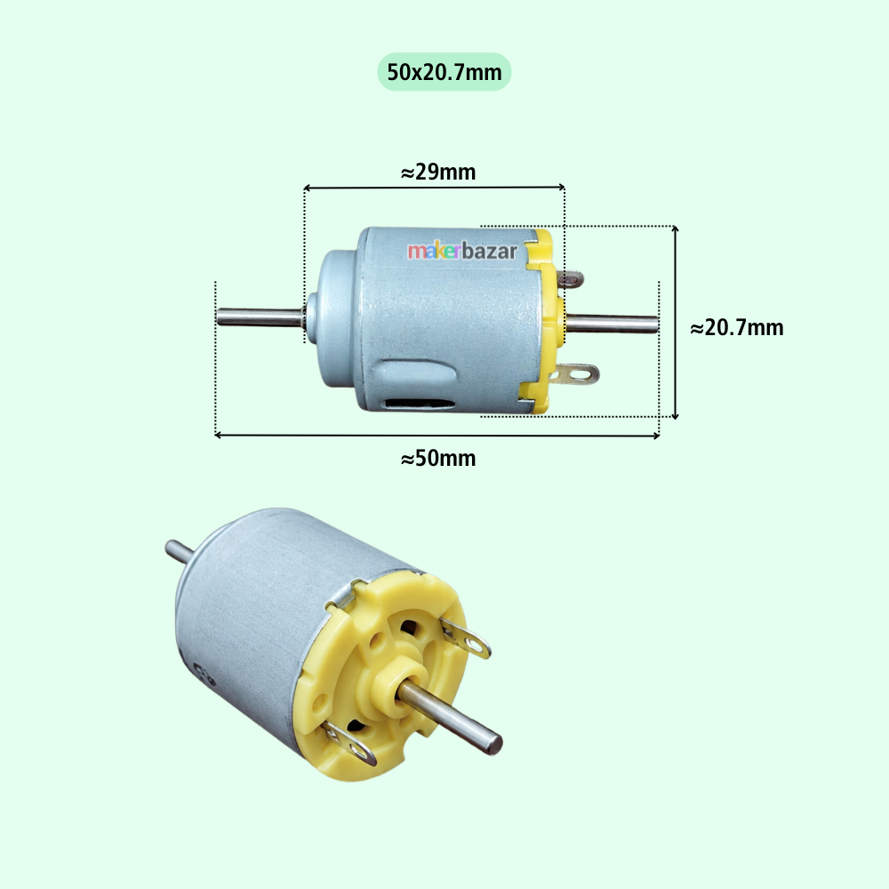 Double-Shaft Round DC Toy Motor