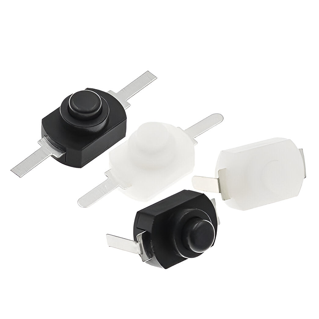 1210YD Self-Locking Torch Switch 12x10mm On-Off Button