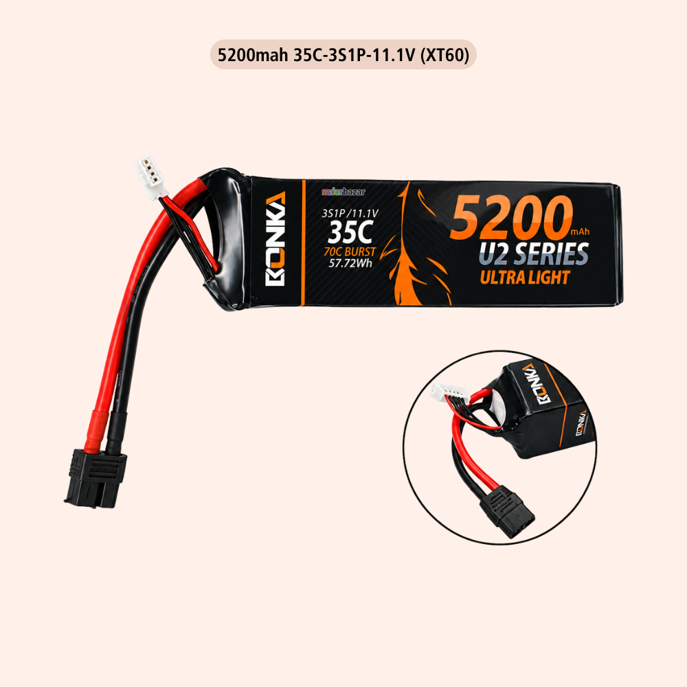 Bonka U2-Series Lithium Polymer Battery for RC Helicopter