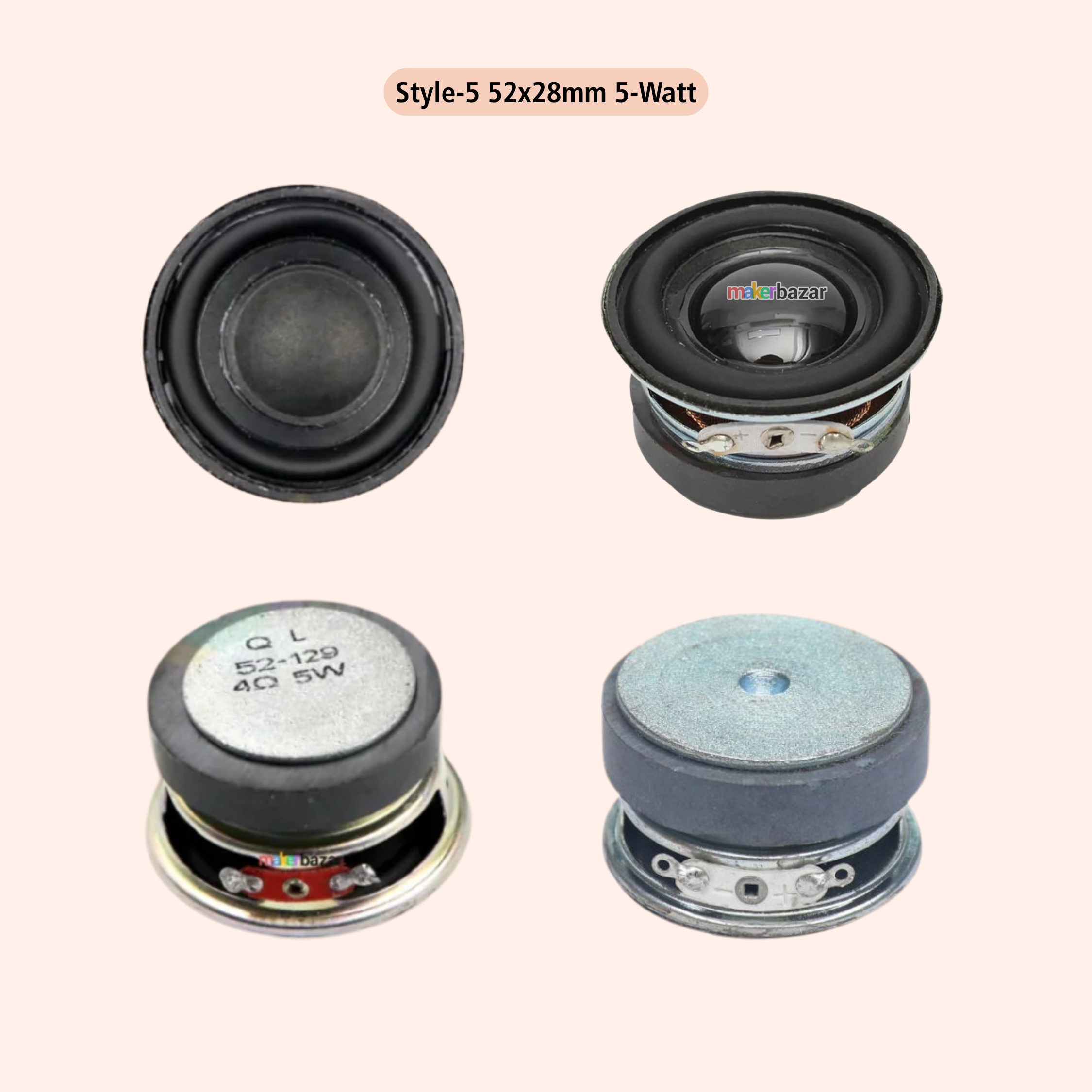 2Inch Mini External Magnet Speakers Metal Body [without Frame]