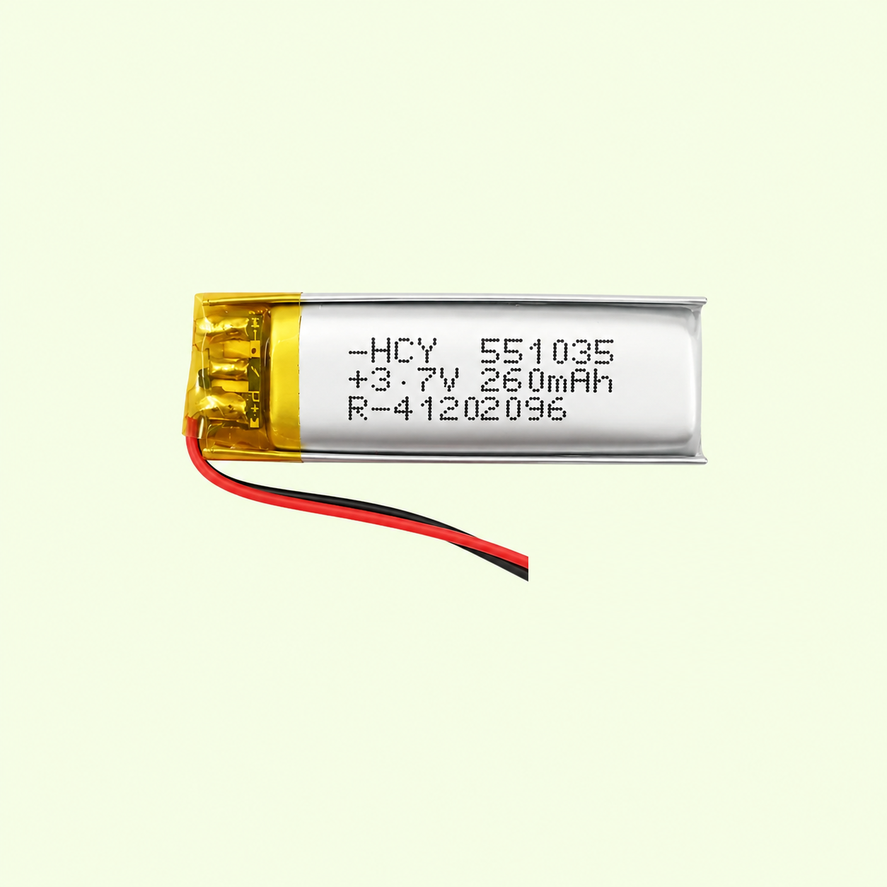 3.7V 260mAh LiPo Battery Single Cell Lithium Polymer