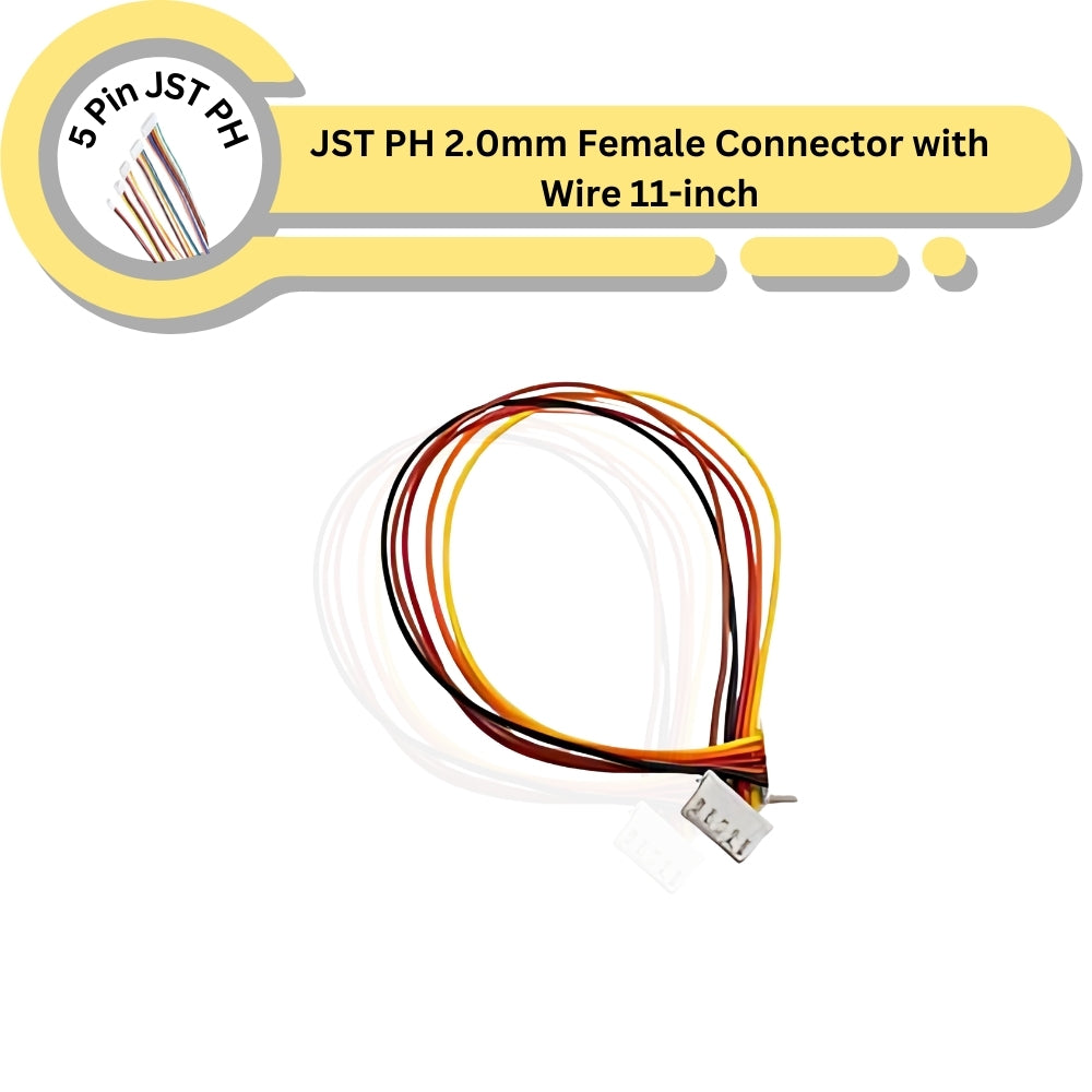 JST PH 2.0mm Female Connector with Wire 11-inch