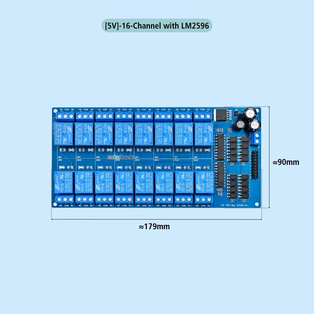 Blue Relay Board Module with Low Level Trigger Optocoupler