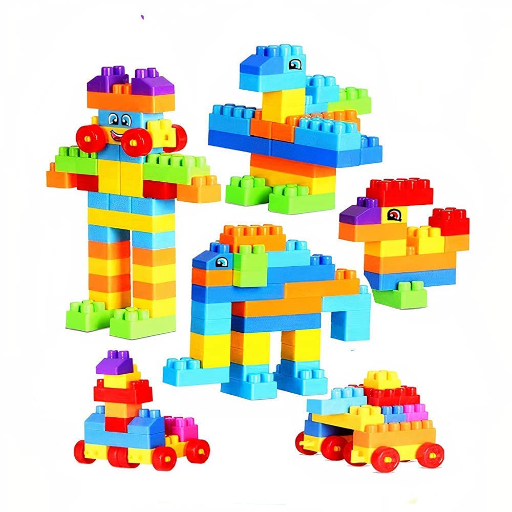 200 Piece Building Blocks for Kids with Wheel Blocks Game Toy Set