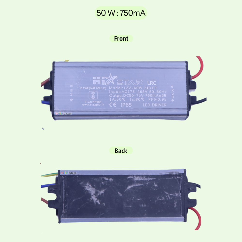 50w Led Modules 50W LED Driver – 1500mA (24–40V), 300mA (100–175V), 750mA (50–75V ...