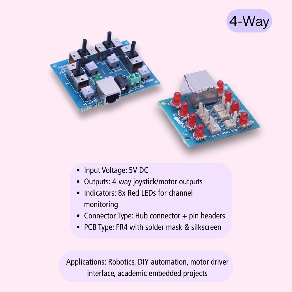 RC Joystick Module With Motor Driver Hub [Combo]