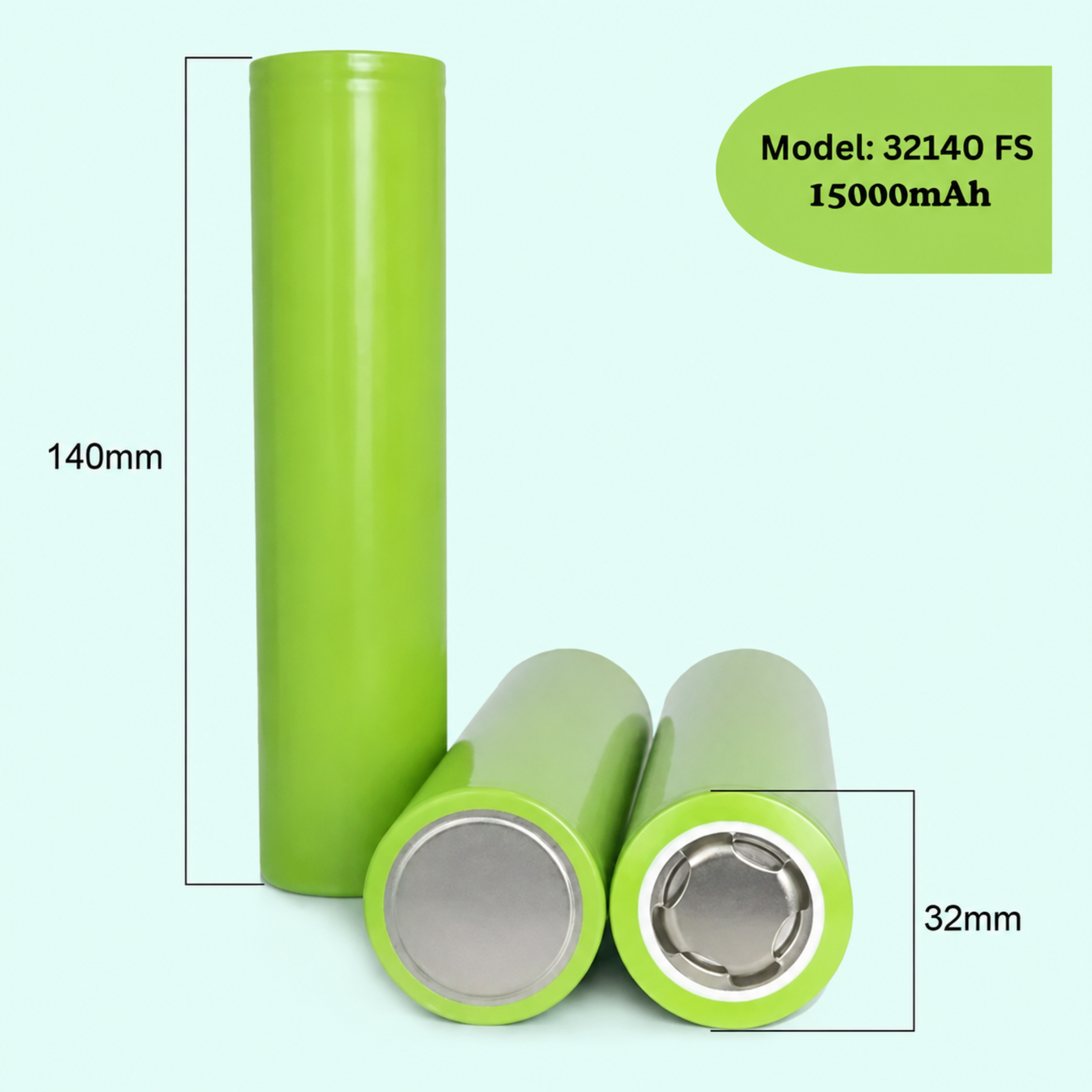 32140 FS 3.2V 15Ah LiFePO4 Rechargeable Battery
