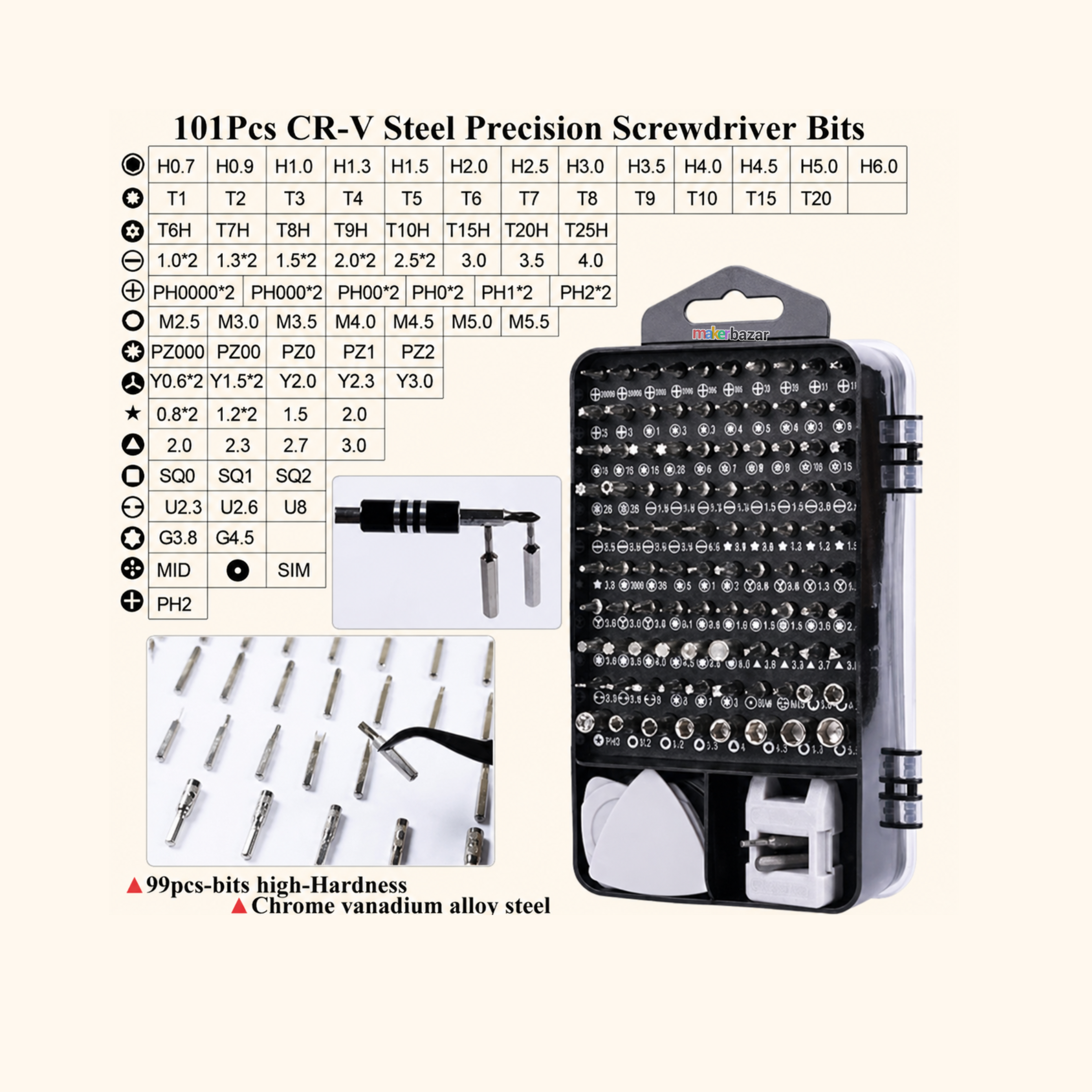 Professional Precision Magnetic Screwdriver Repair Tool Kit