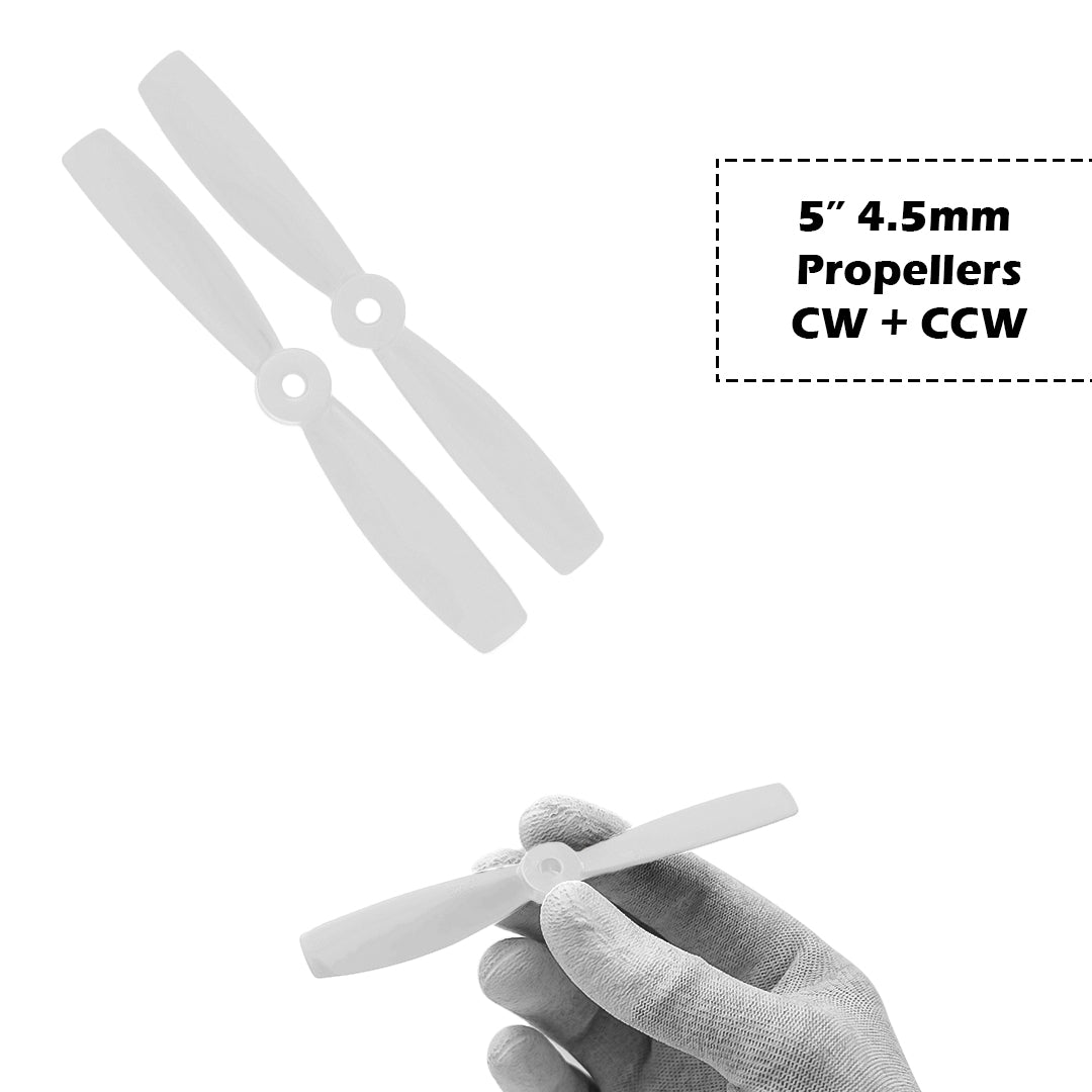 2-Blades 4.5mm Propellers For Drone/Quadcopters CW + CCW (1-Pair)