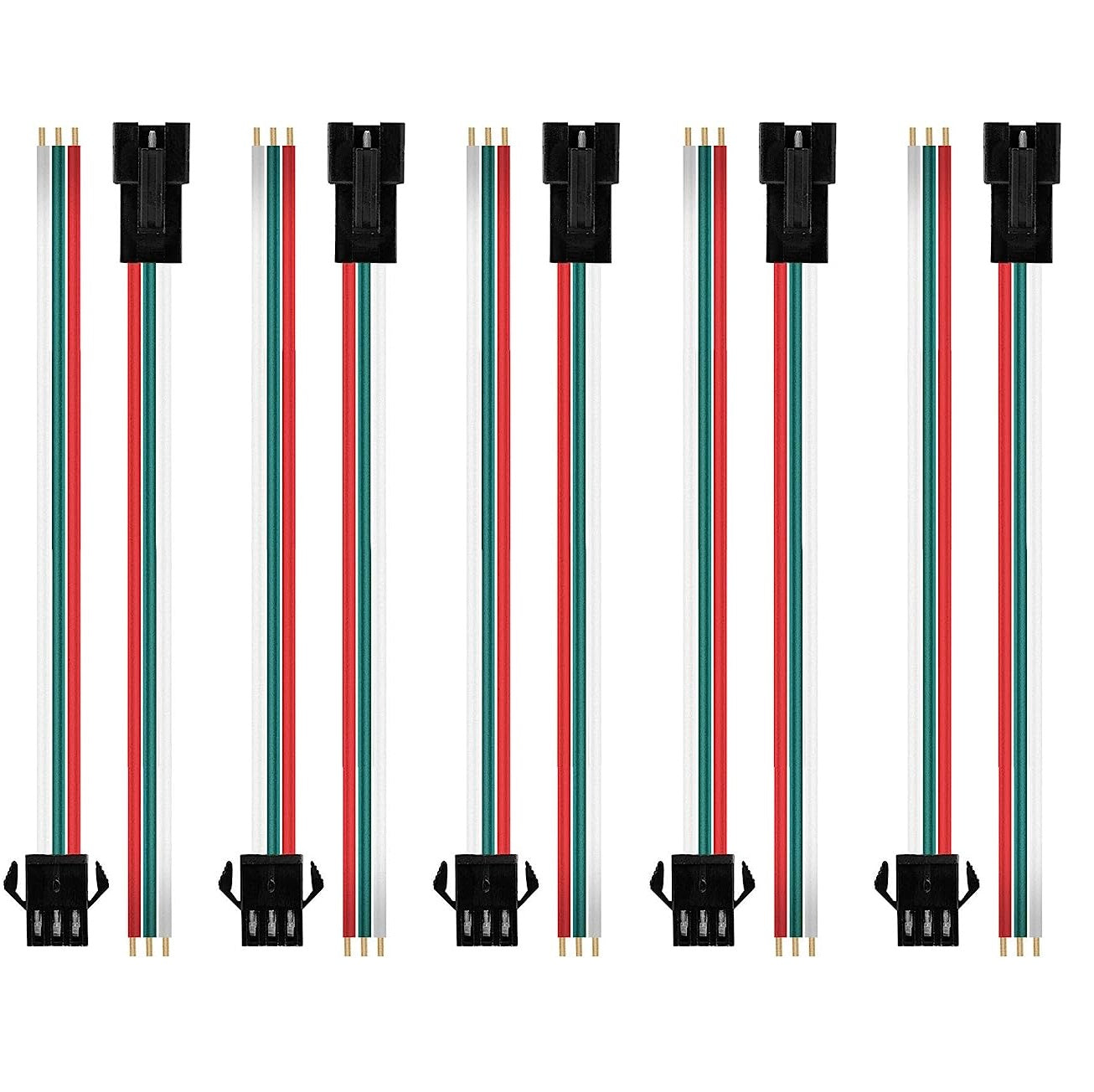 JST-SM 3 Pin Plug Male and Female Connector Pair with Wire