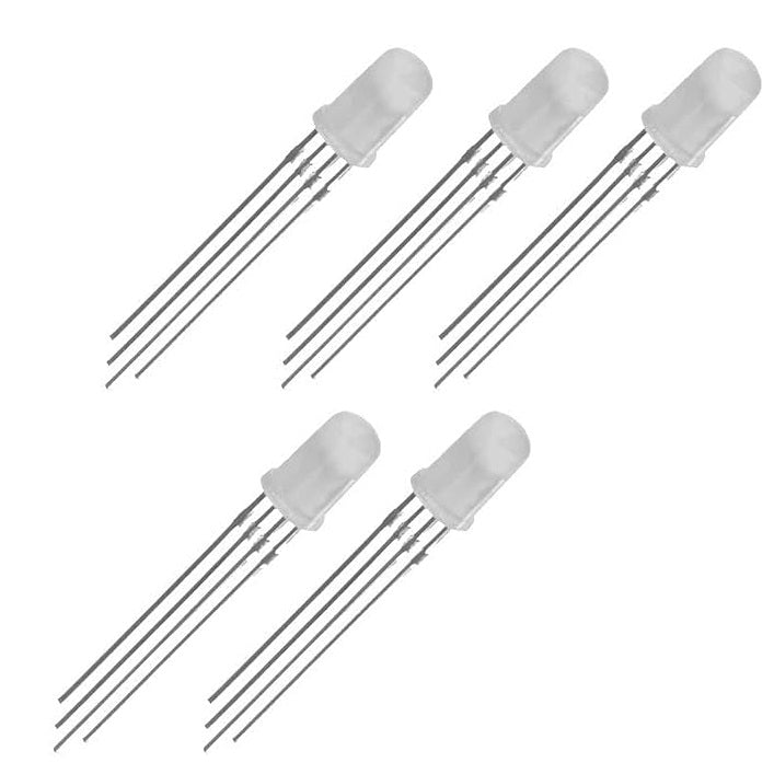 4pin 5mm Bright RGB DIP LEDs (Diffused / Milky)