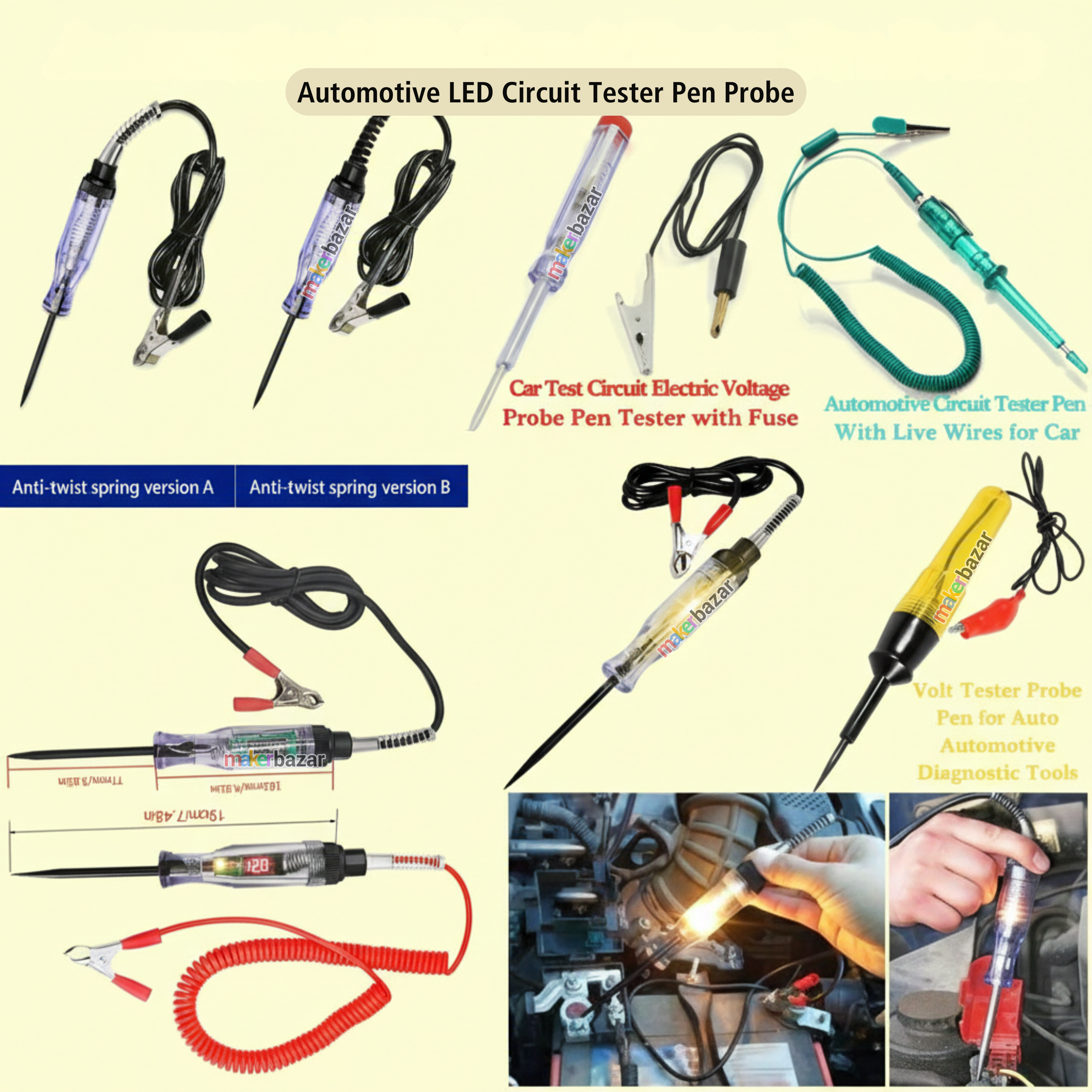 Automotive LED Circuit Tester Pen Probe for Car