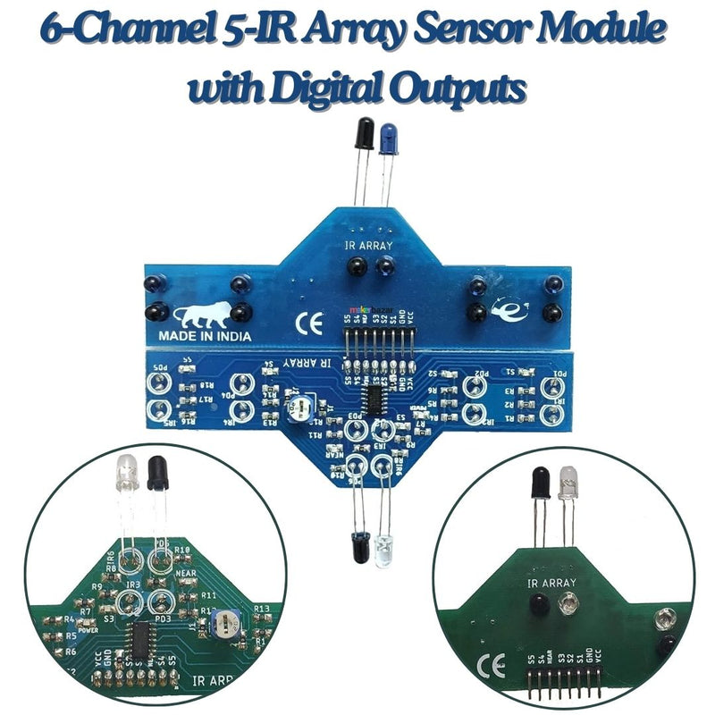 Four Sensor Array Ir 5 Way IR Line Sensor Array