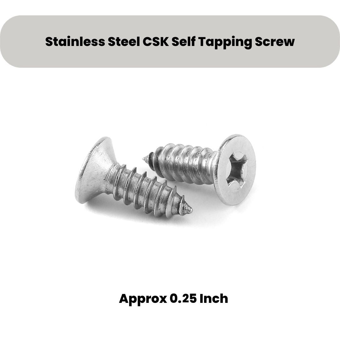 M2.8 #4 Philips Countersunk CSK Stainless Steel Self-Tapping Screws