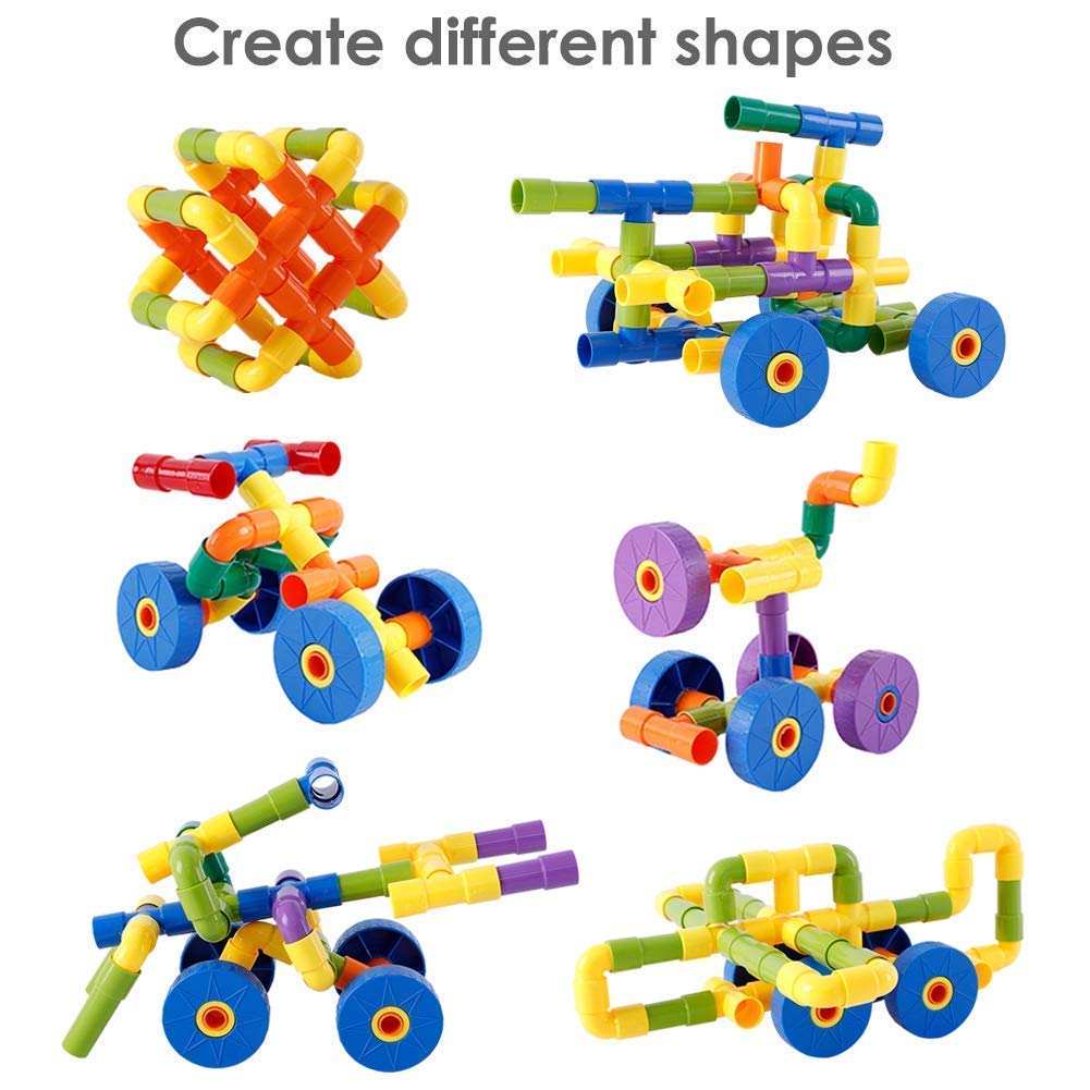 75pcs Plastic Pipe Building Block Set