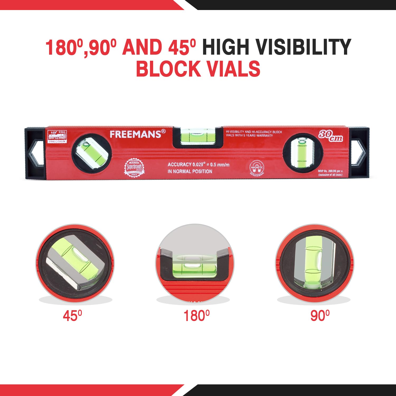 Freemans: BS Box Section Aluminium Spirit Level