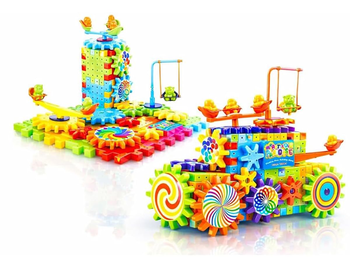 101-Pcs Miracle Motorized Spinning Rotating Gear Blocks