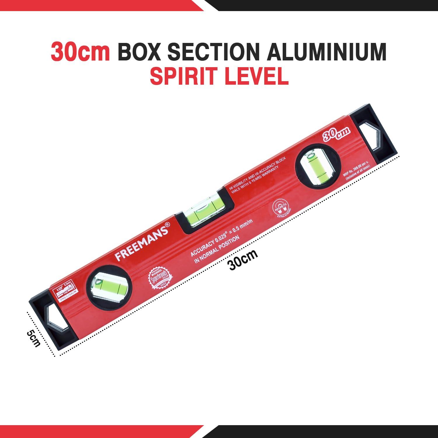 Freemans: BS Box Section Aluminium Spirit Level