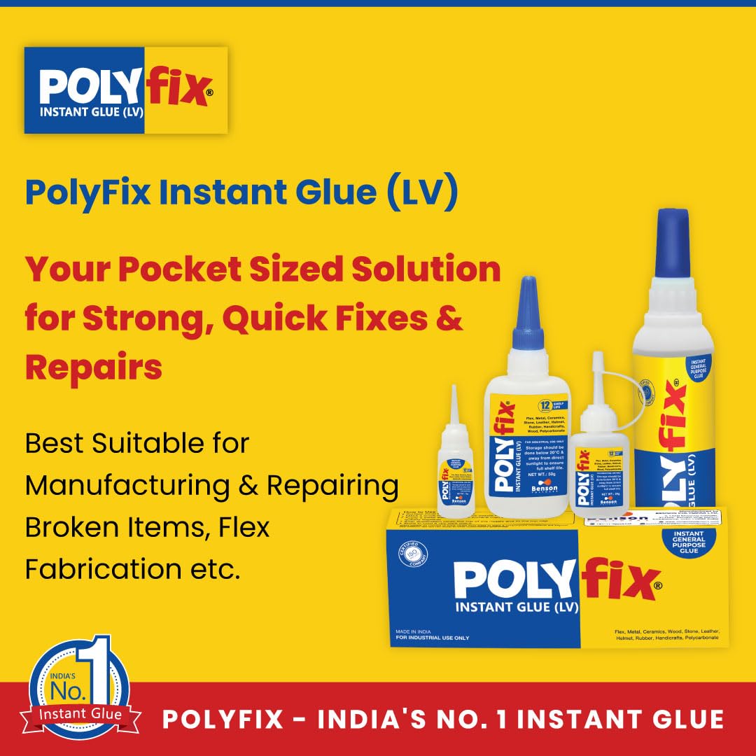 POLYfix Low Viscosity Glue For Acrylic Pasting Flex Bonding