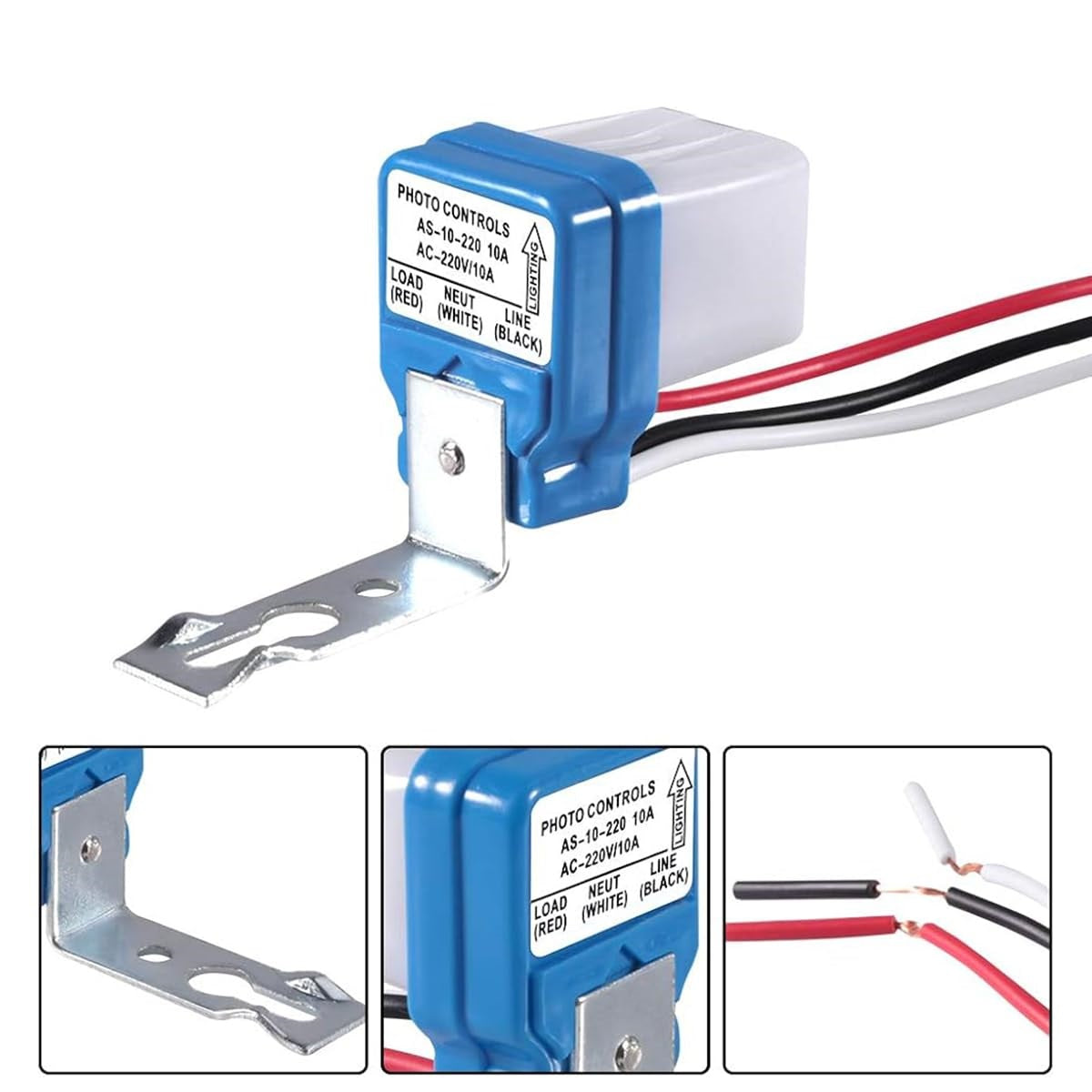 10A Automatic On/Off Photocell Street Lamp Light Switch Controller Photo Control Photo Switch Sensor
