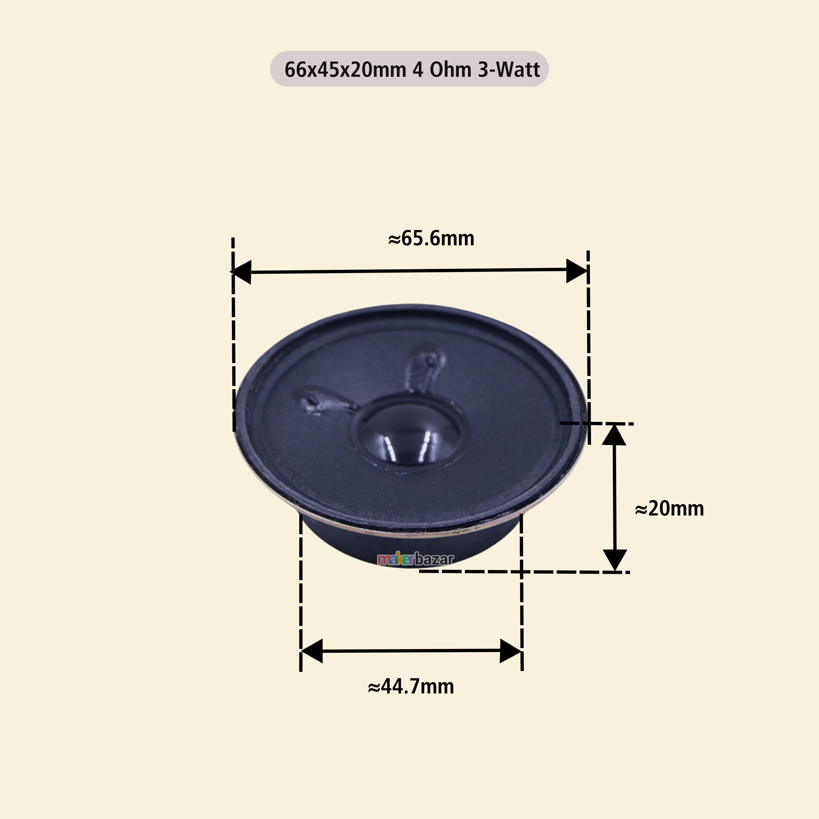 2.5 Inch External Magnet Speaker Without Frame
