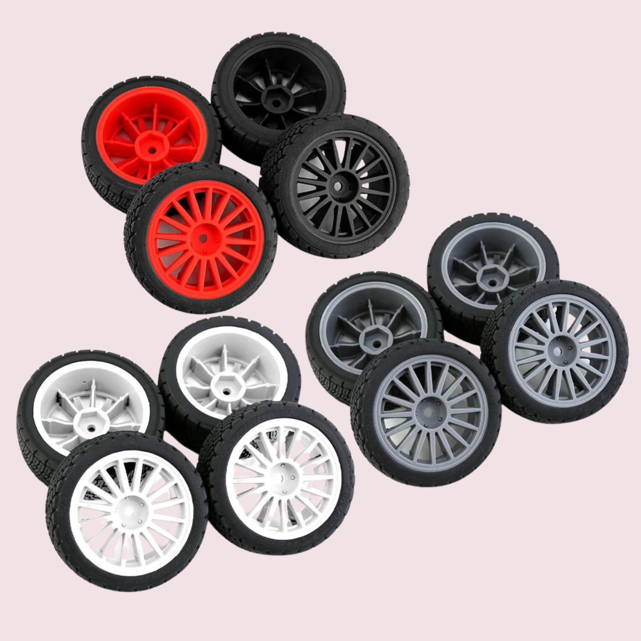 67mm Hex Wheel+Tyre for 1/10 RC Drift Car [Pack of 4]