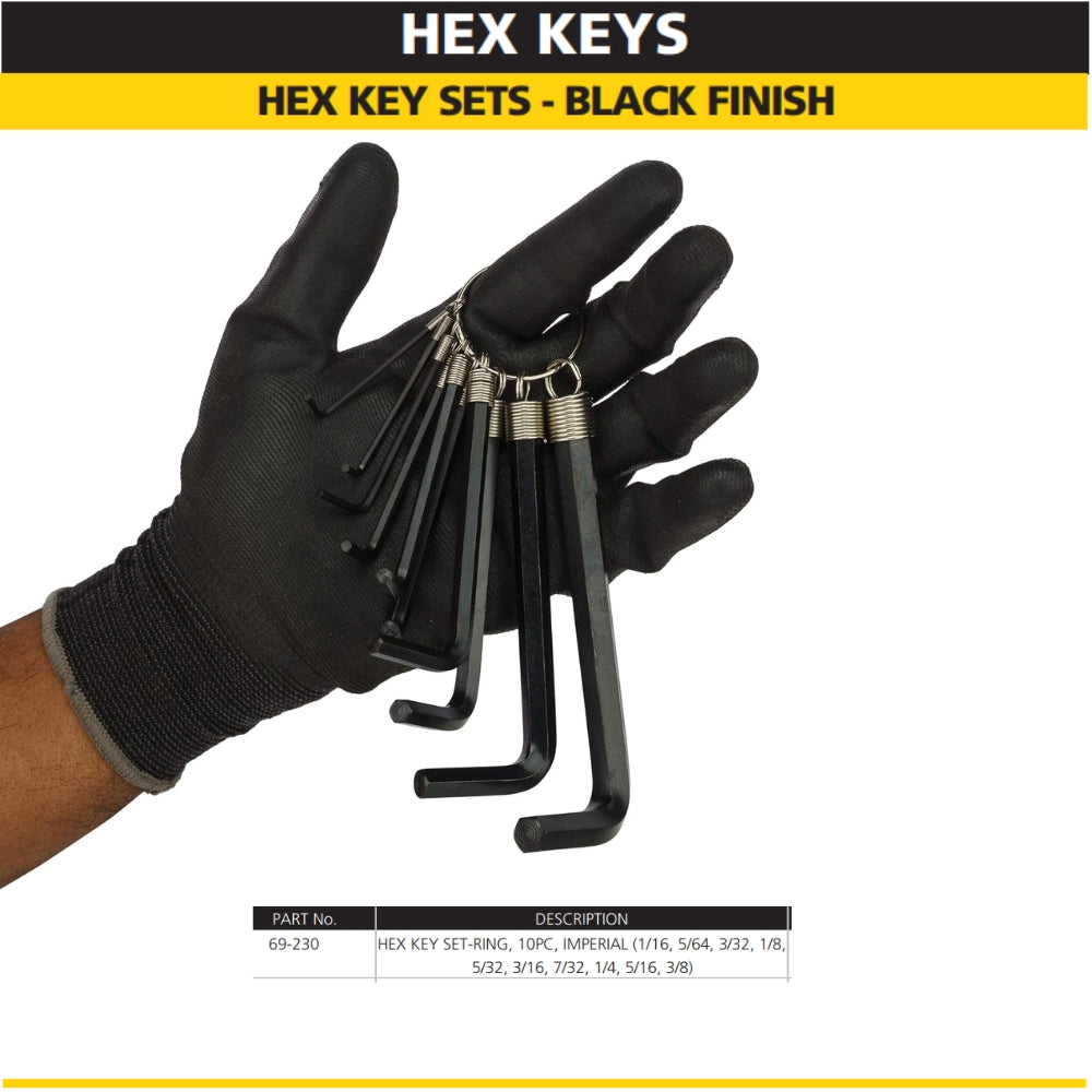 Stanley: Allen Hex Key Set - Black Finish