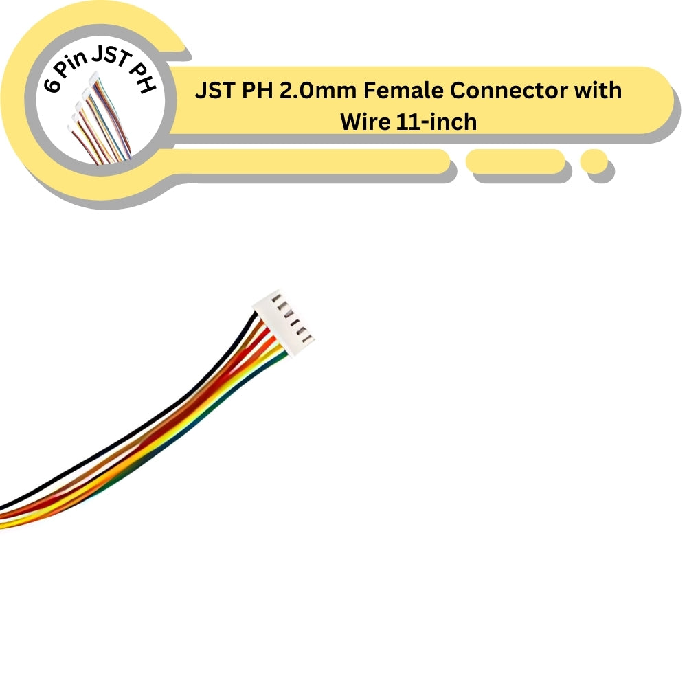 JST PH 2.0mm Female Connector with Wire 11-inch