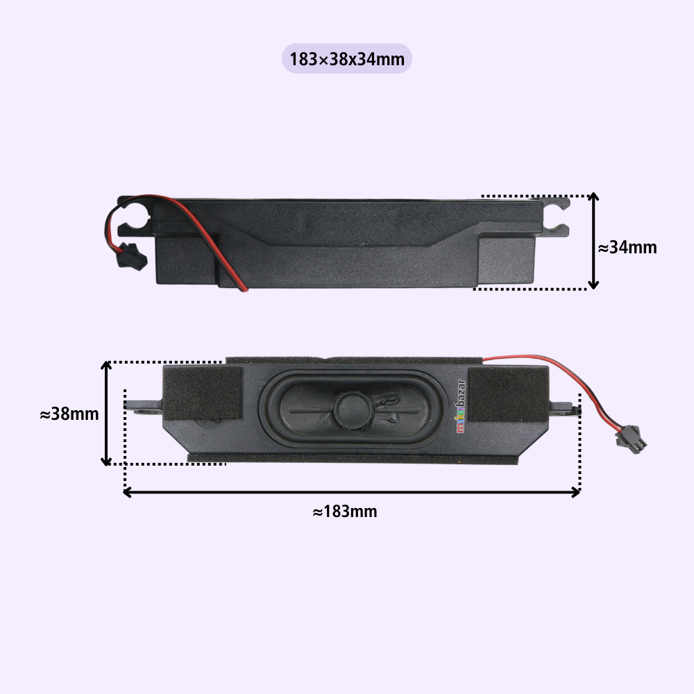 6Ω 12W LED/LCD/OLED Laptop & TV Speaker Pair [Refurbished]