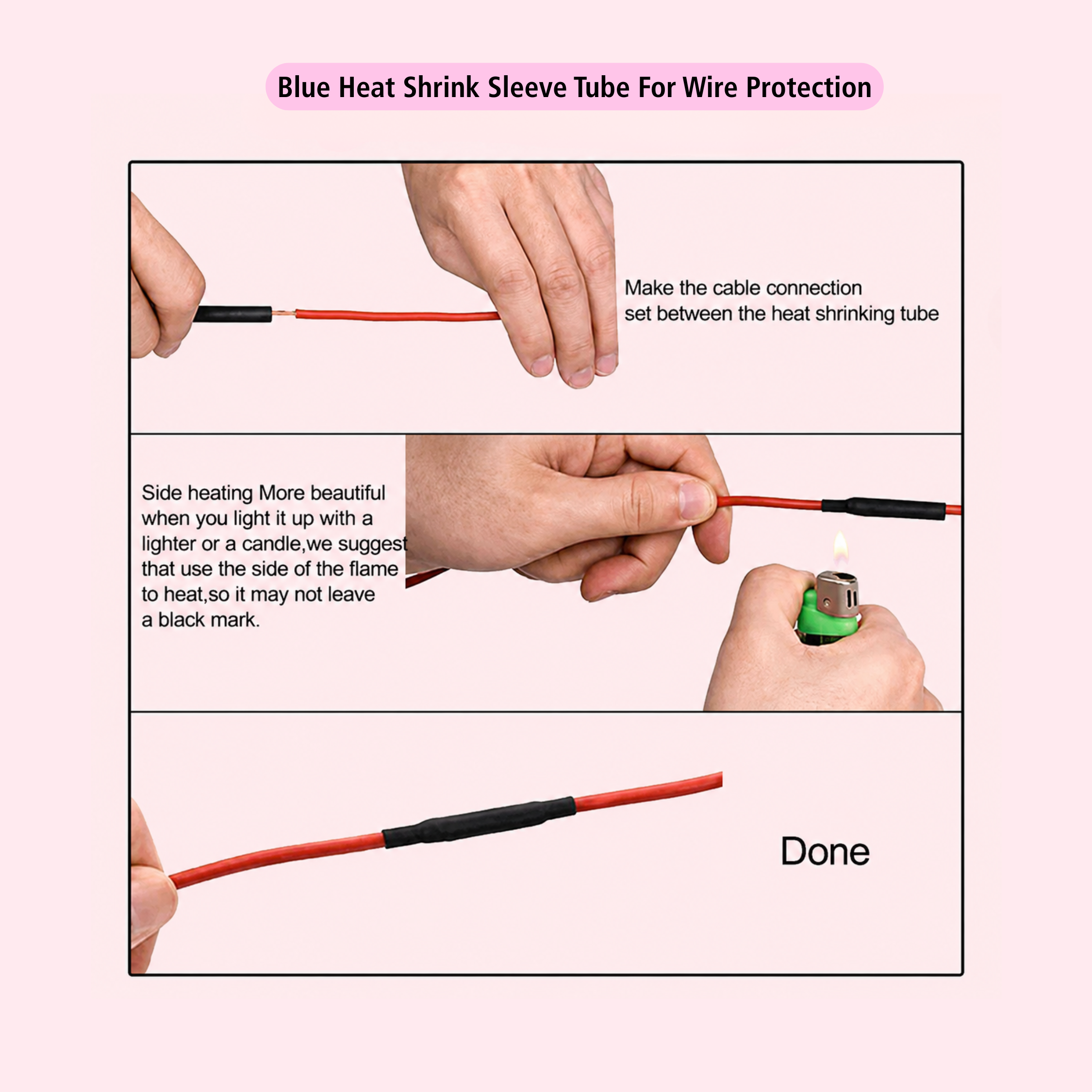 Blue Heat Shrink Sleeve Tube For Wire Protection