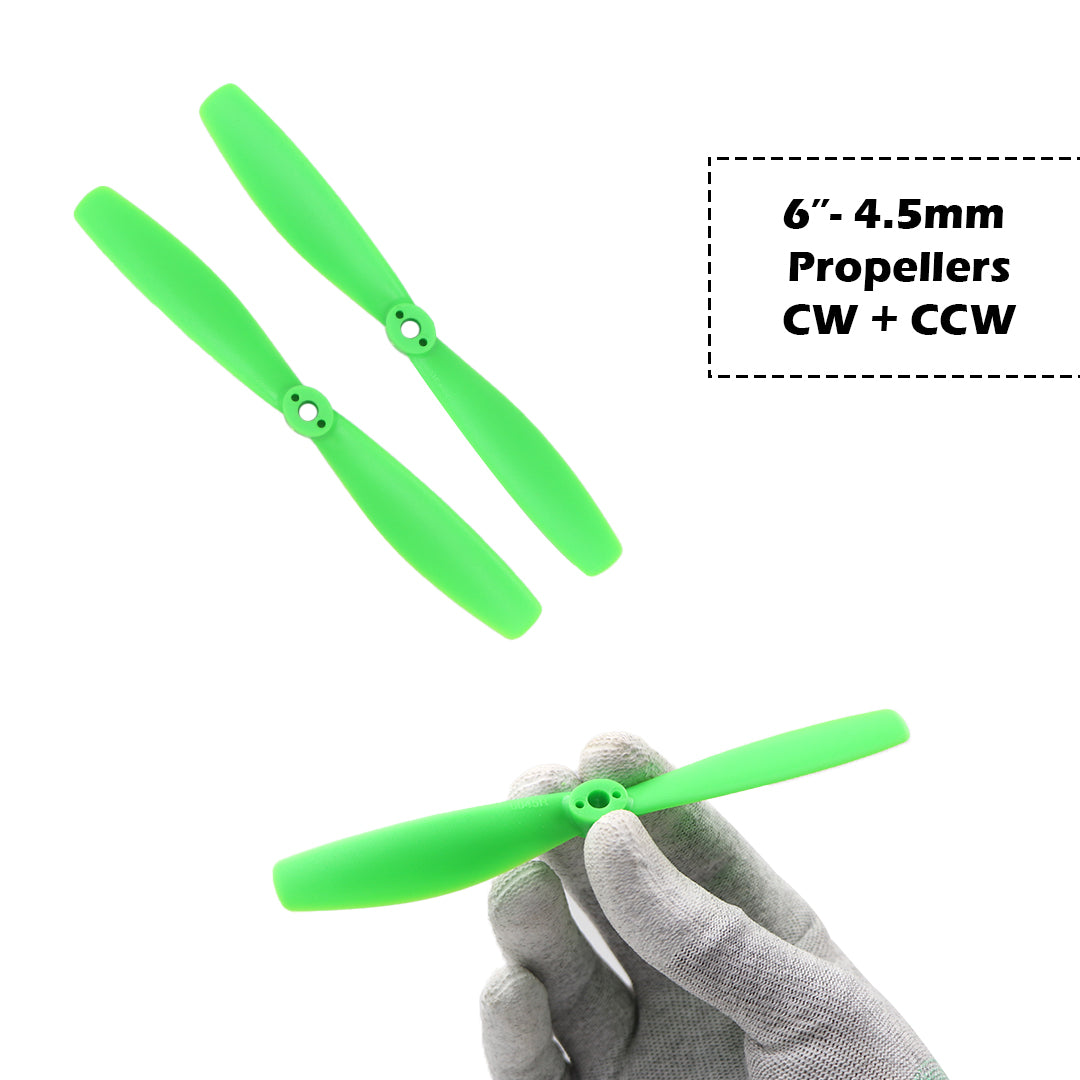 2-Blades 4.5mm Propellers For Drone/Quadcopters CW + CCW (1-Pair)